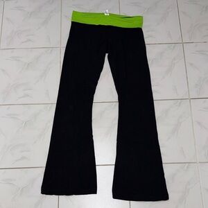 Boxercraft Women's Yoga Pants with Green Waistband that says “ Dance Team”